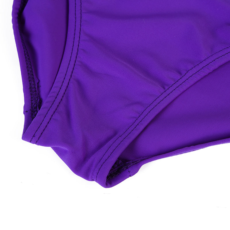 Purple Rainbow Mermaid Scale Leotard & Shorts Set