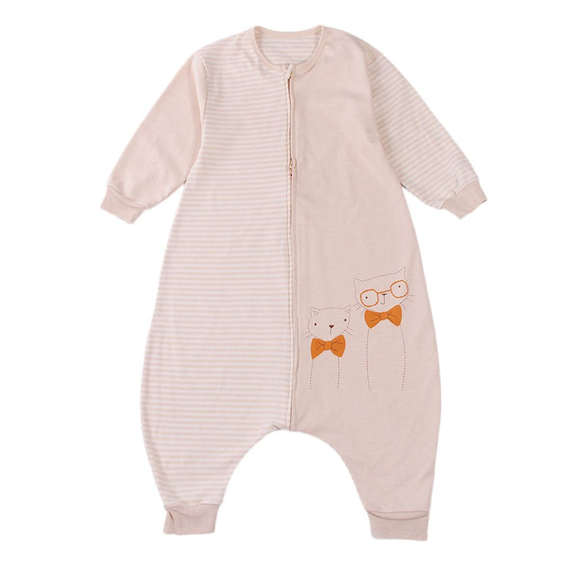 Unisex Baby Sleeping Bag 100% Natural Cotton Wearable Blanket Cat Romper