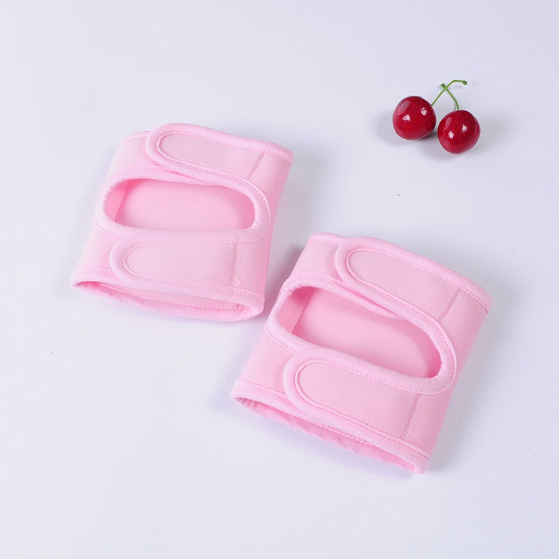 Pink Infant Baby Crawling Knee Pads 1 Pair, Elastic Anti-Slip Unisex Baby Kneepads Elbow Safe Protector