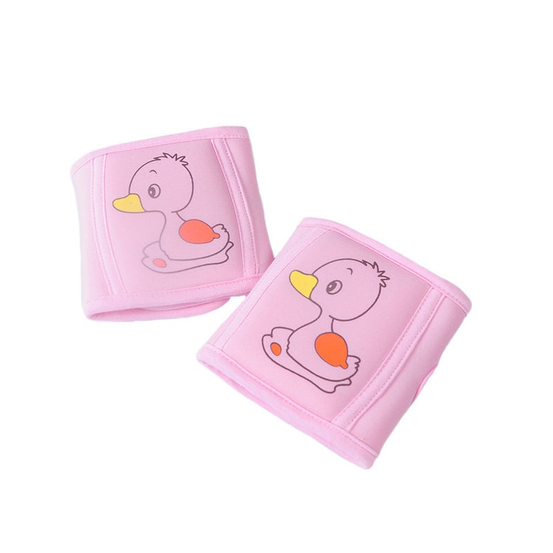 Pink Infant Baby Crawling Knee Pads 1 Pair, Elastic Anti-Slip Unisex Baby Kneepads Elbow Safe Protector
