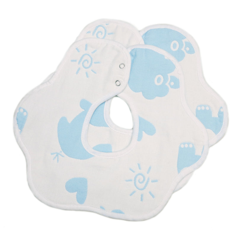 Unisex Sky Baby Bibs 2 Pack 100% Cotton Infant Handkerchiefs