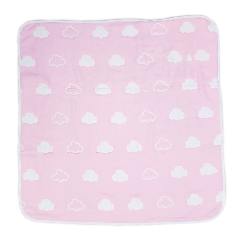 Pink Cloud Cotton Lightweight Baby Blanket 32"x32"