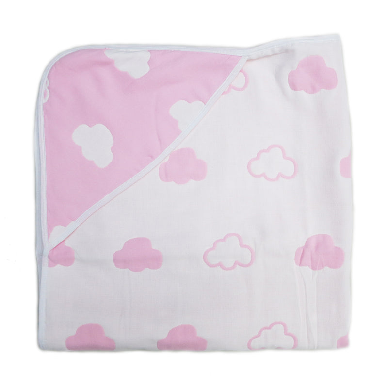Pink Cloud Cotton Lightweight Baby Blanket 32"x32"