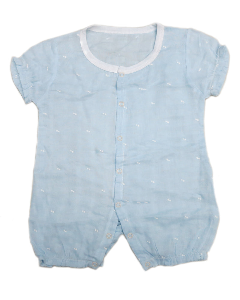 Blue Dot Unisex baby Sleeve Bodysuit Summer Cotton Toddler Rompers