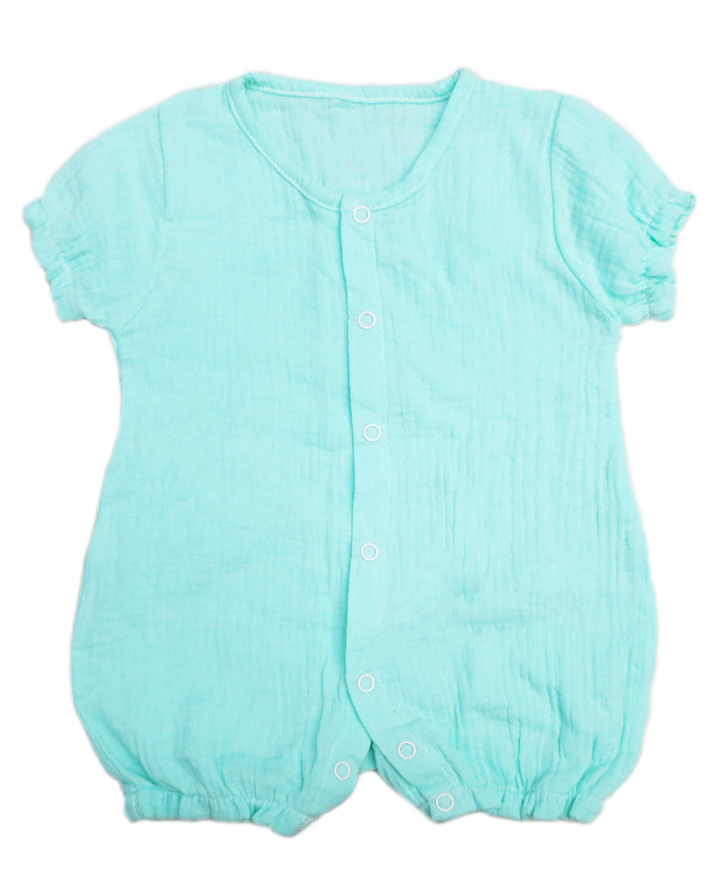 Green Unisex baby Sleeve Bodysuit Summer Cotton Toddler Rompers