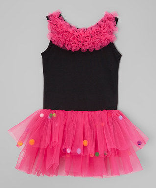 Black Multicolor Ball Ballet  Dress