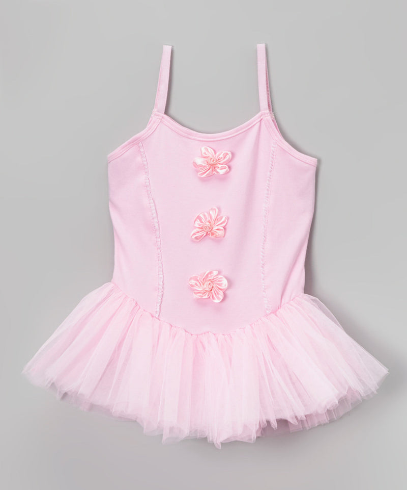 3 Flower Pink Ballet  Dress