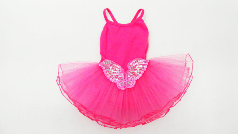 Hot Pink Sequin Butterfly Ballet Dress