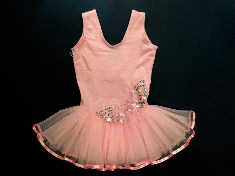 Pink Butterfly-Side Ballet Dress