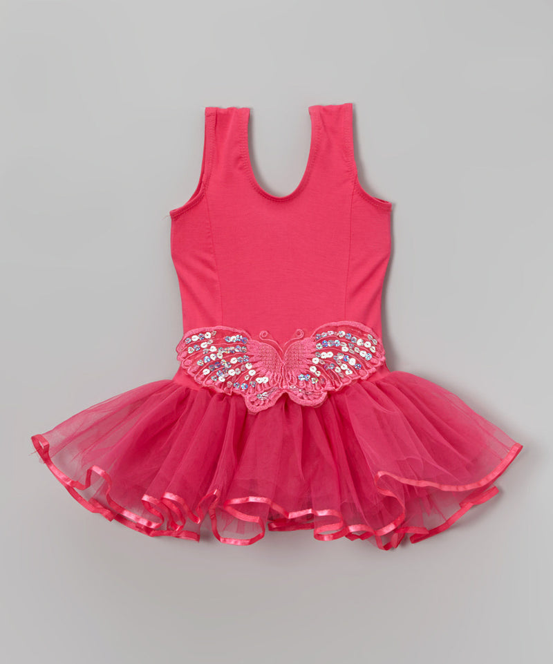 Hot Pink Butterfly Ballet Dress