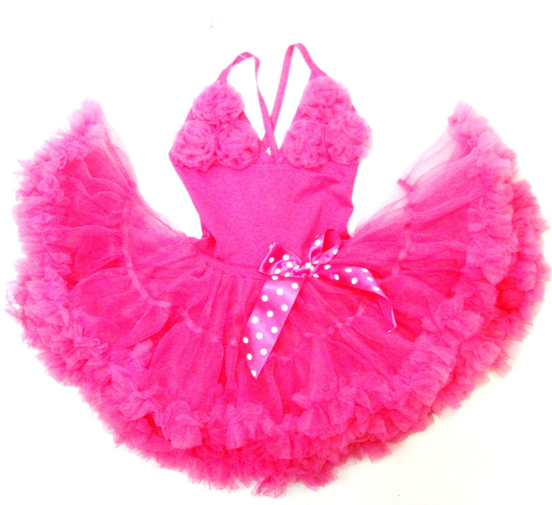 Hot Pink 6 Flower Dress