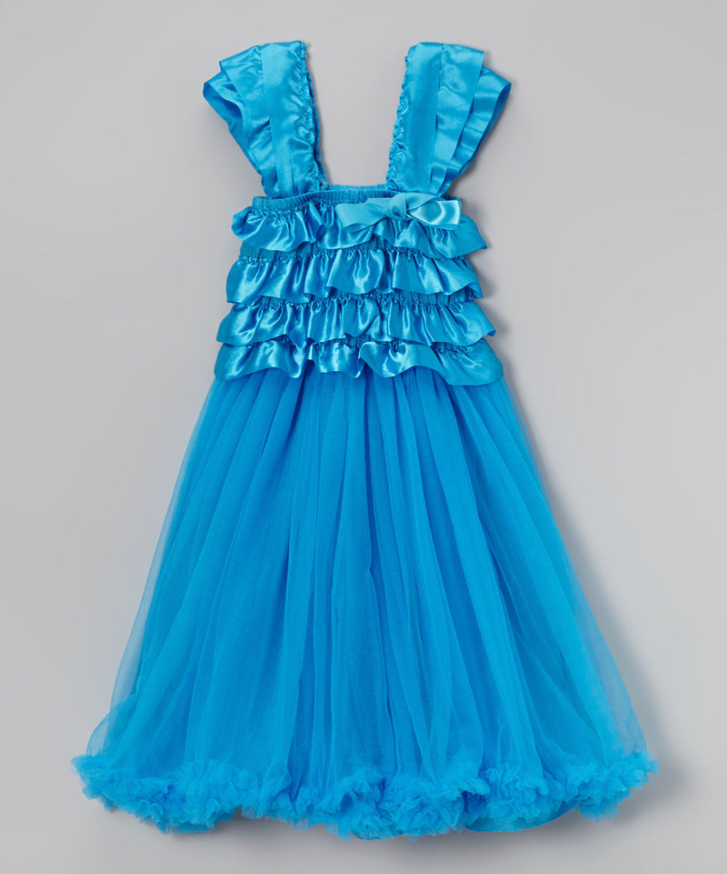 Blue Ruffle Top Petti Dress