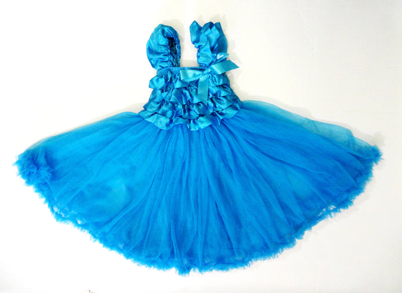 Blue Ruffle Top Petti Dress