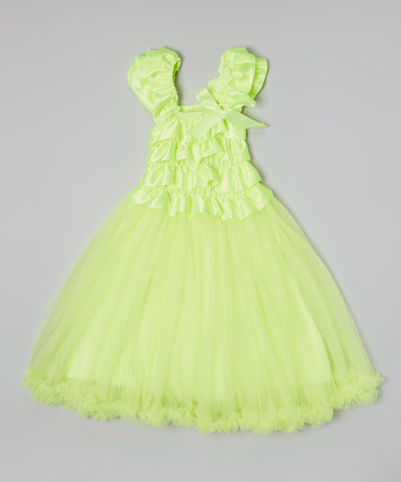 Neon Green Ruffle Top Petti Dress