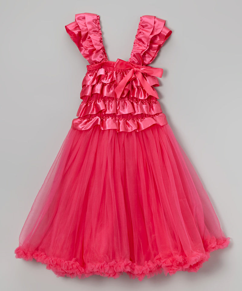 Hot Pink Ruffle Top Petti Dress