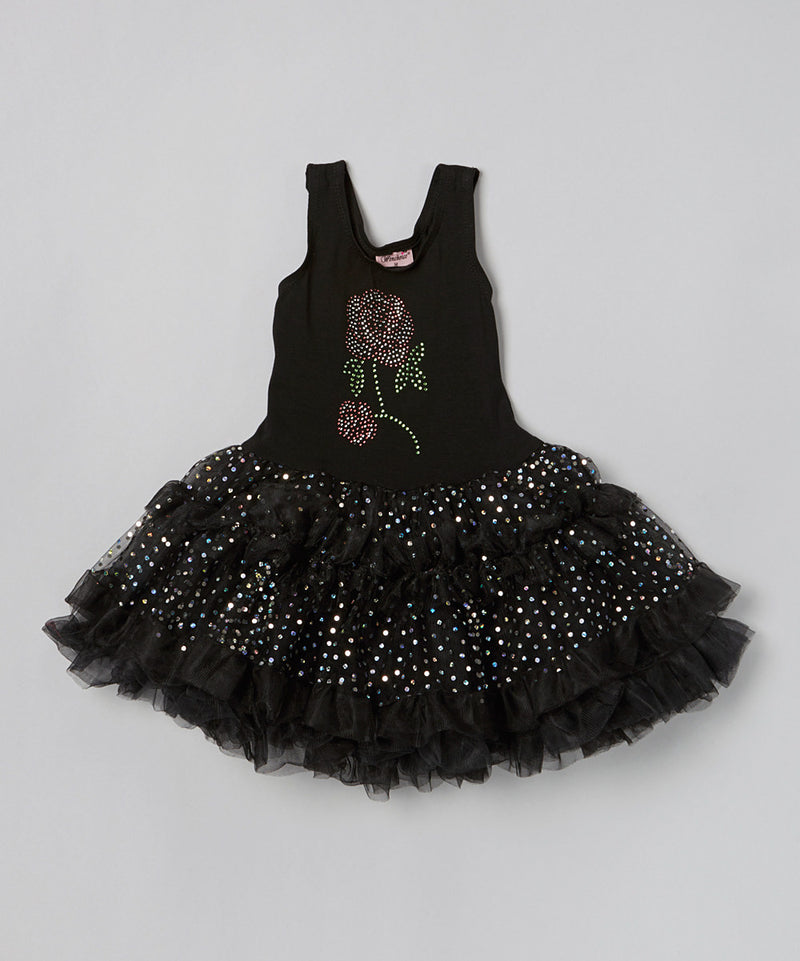 Black Rose Sparkly Petti Dress