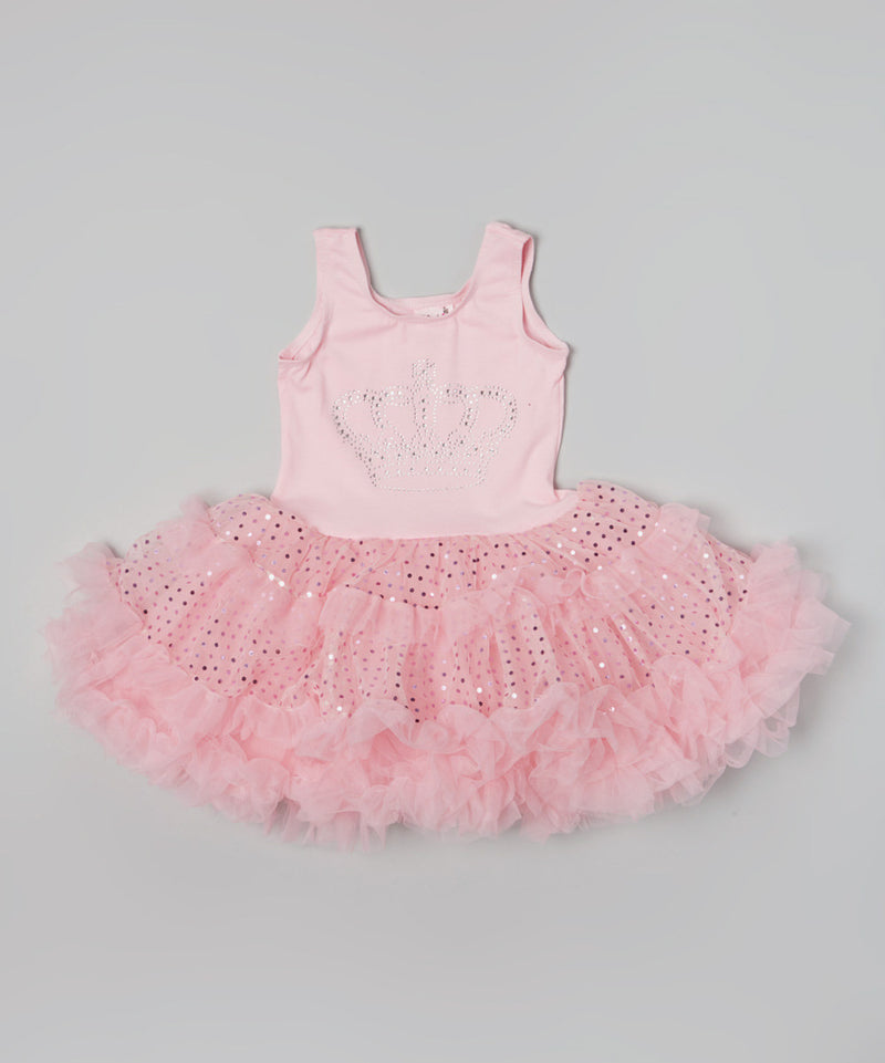 Pink Crown Sparkly Petti Dress