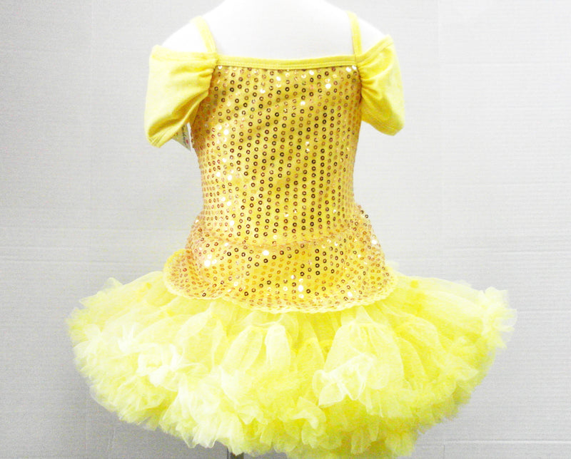 Yellow Sequin Princess Belle Dress