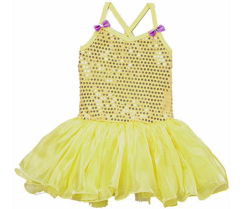 Yellow Sequin Organdy Ballet Dress