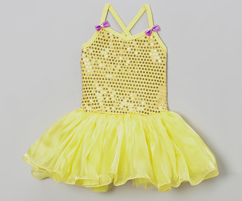 Yellow Sequin Organdy Ballet Dress