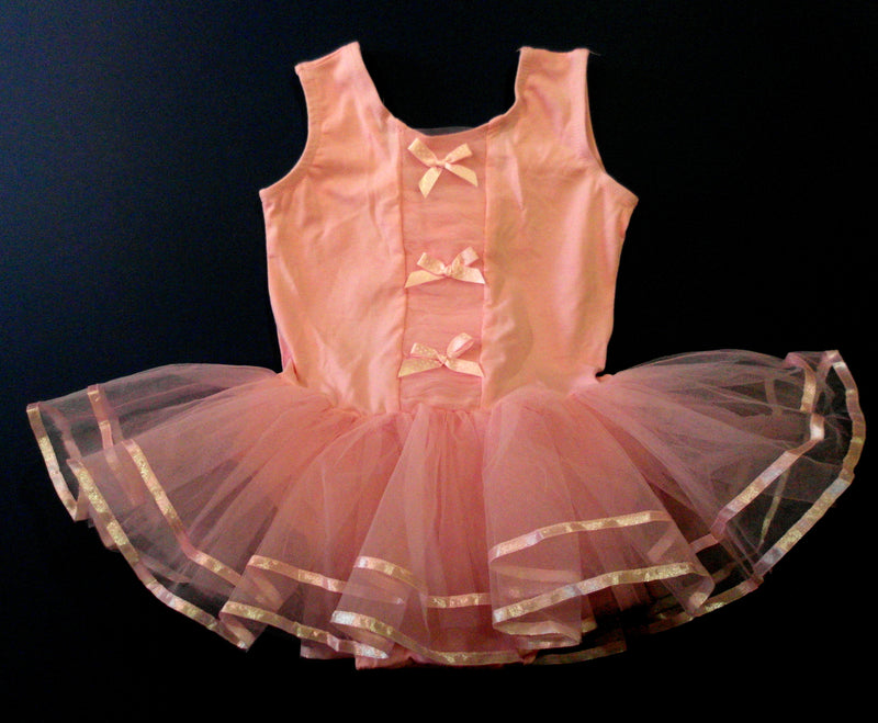 Pink Bows Front Frills Ballet Dress