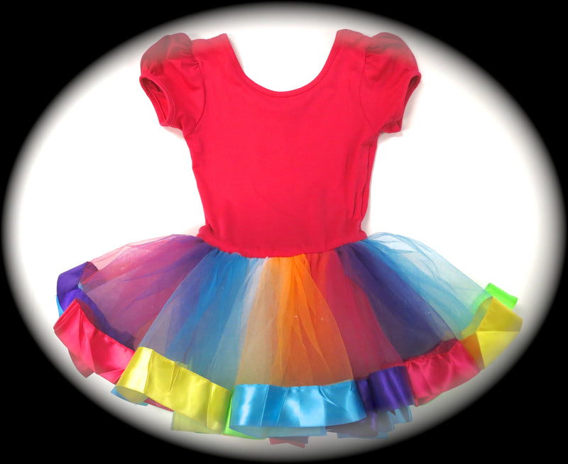 Hot Pink & Rainbow Ballet Dress