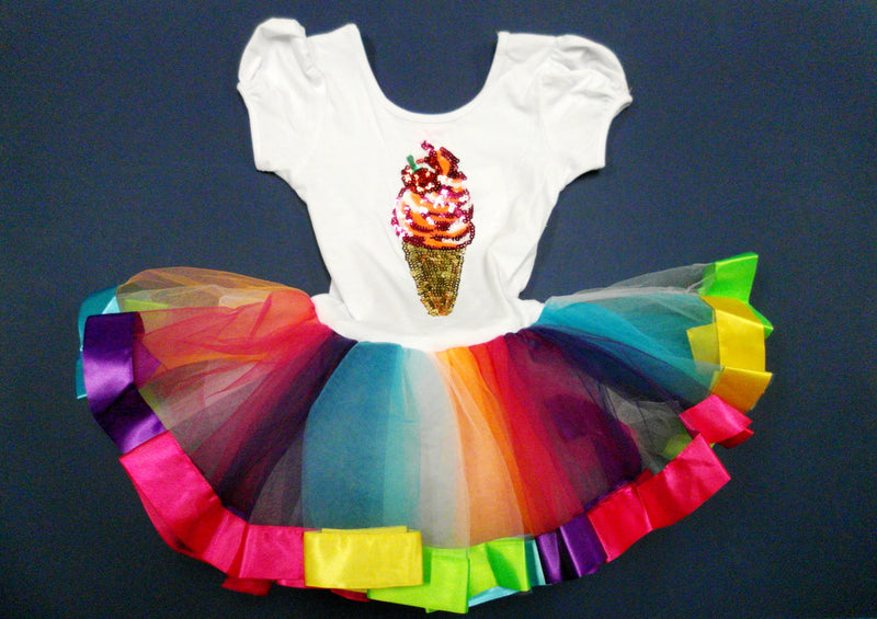 Rainbow Ice Cream Ballet Dress