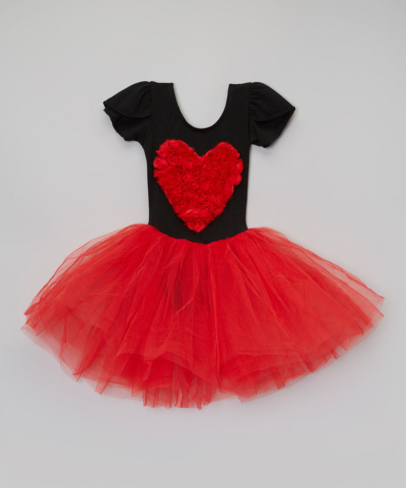 Black/Red Heart Ballet Dress