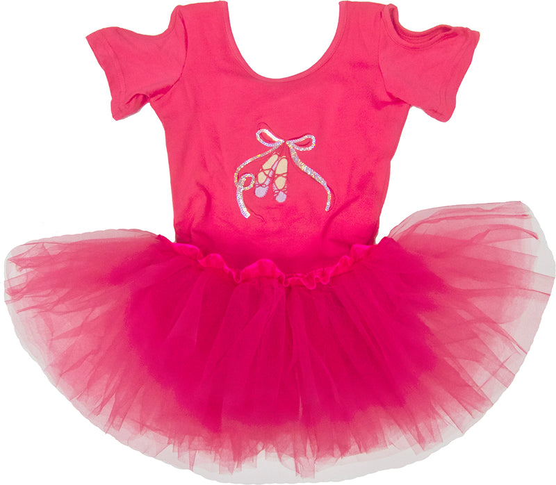 Hot Pink Glitter Ballet Slipper Ballet Dress