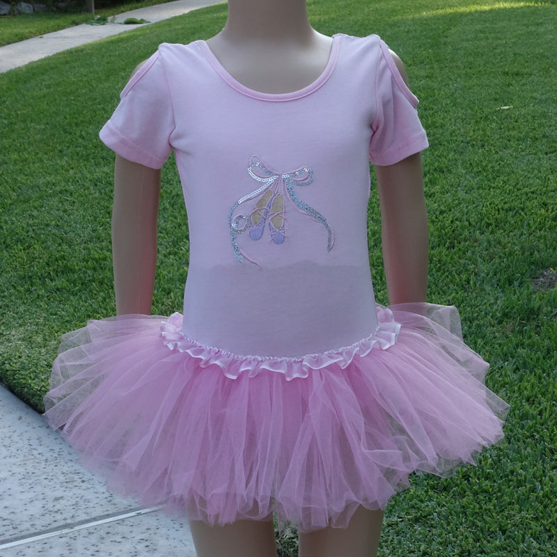 Pink Glitter Ballet Slipper Ballet Dress