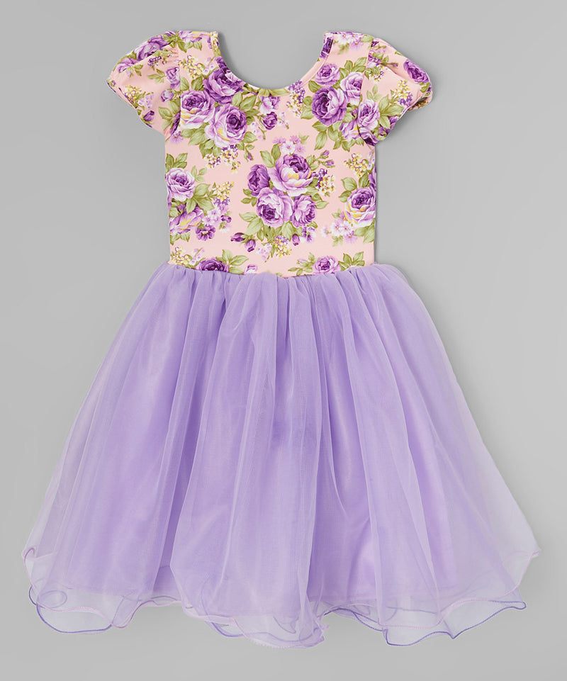 Purple Flower Top Dress