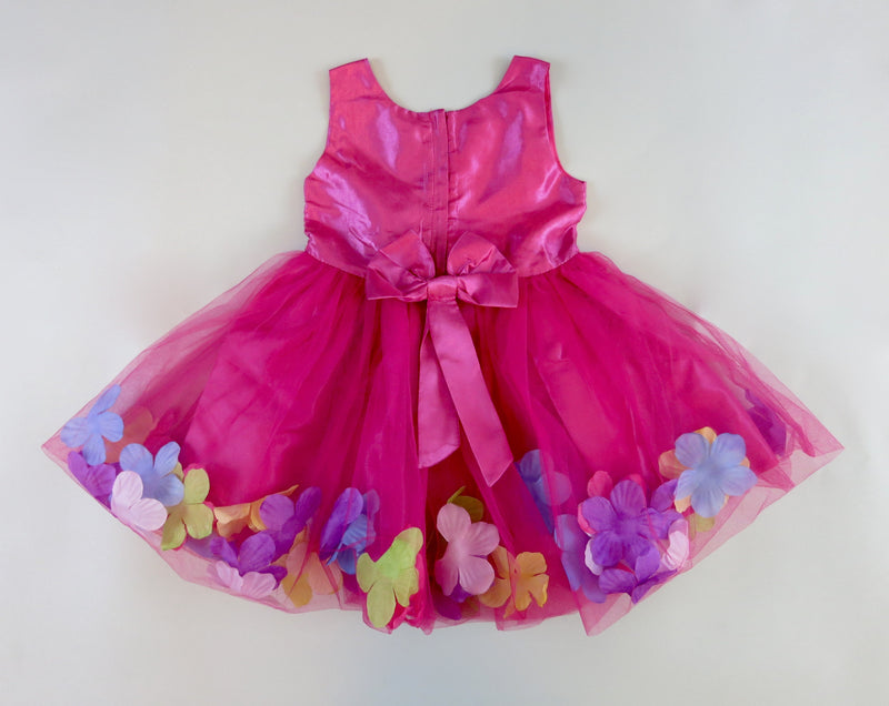 Petal Hot Pink Silk Dress