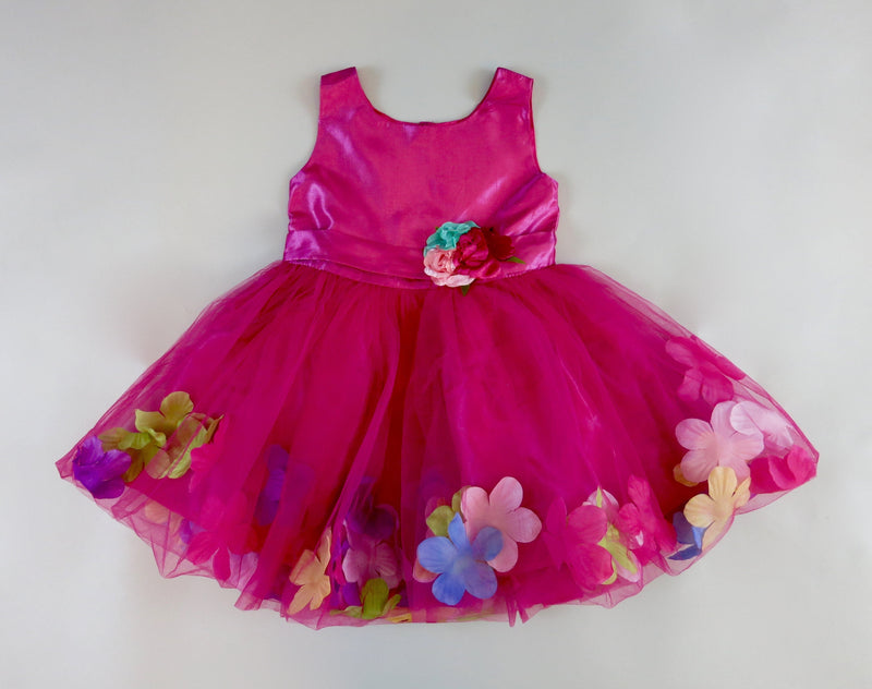 Petal Hot Pink Silk Dress