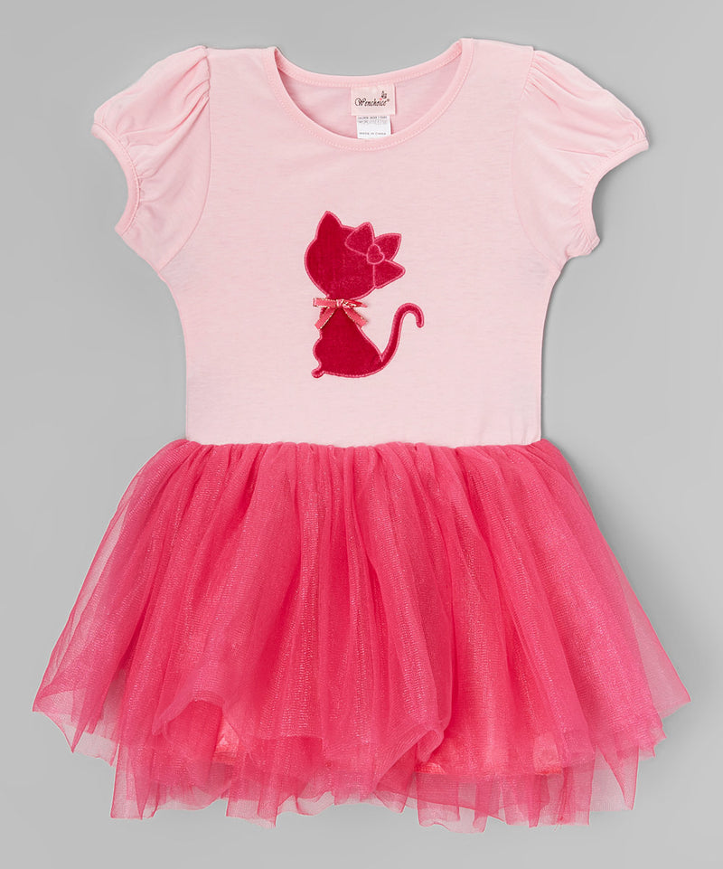 Pink/Hotpink Kitty Cat Dress