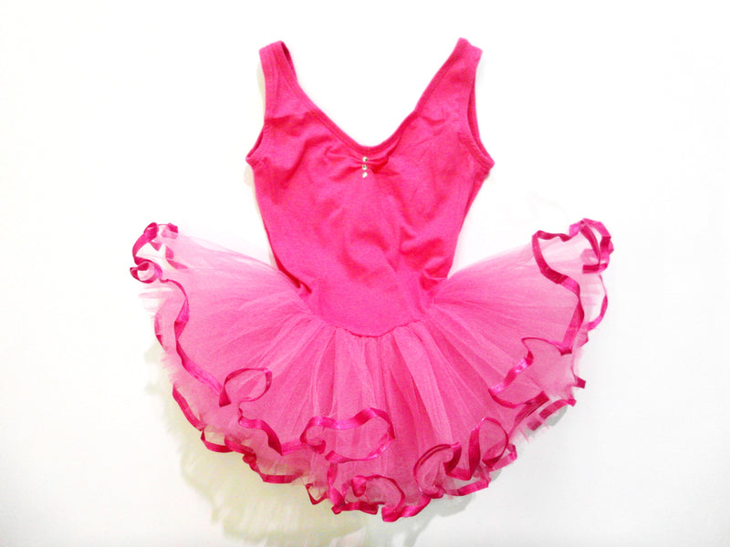 Hot Pink  Rhinestone Ballet  Dress