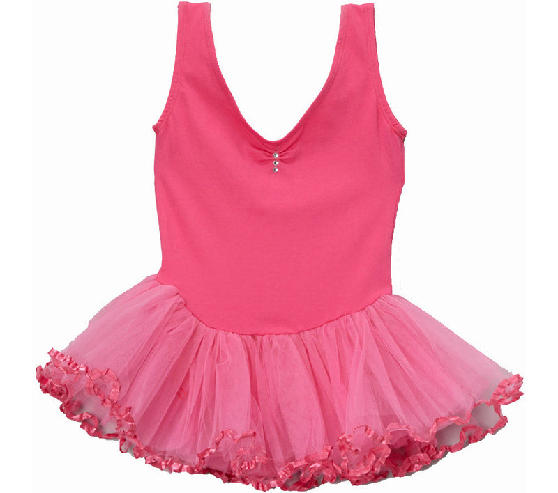 Hot Pink  Rhinestone Ballet  Dress