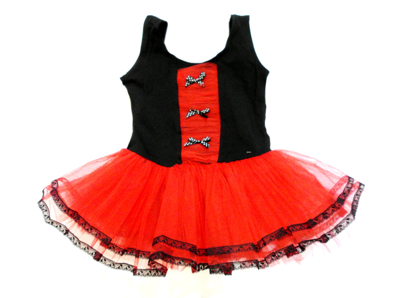 Black/Red 3 Bow Ballet  Dress