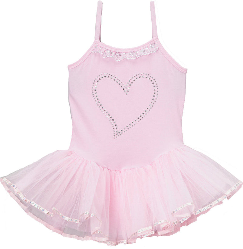 Pink Rhinestone Heart Ballet  Dress