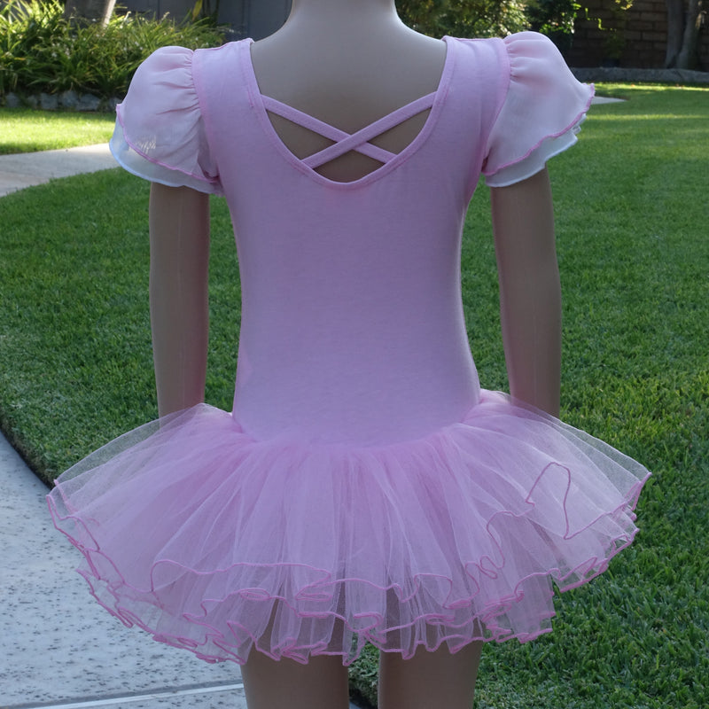 Pink Cap-Sleeve Ballet Dress