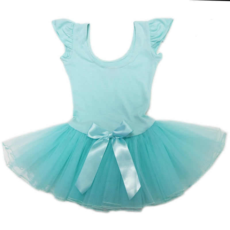 Mint Rhinestone & Bow Ballet Dress