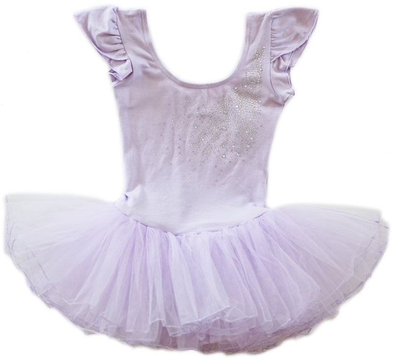 Lavender Rhinestone & Bow Ballet Dress