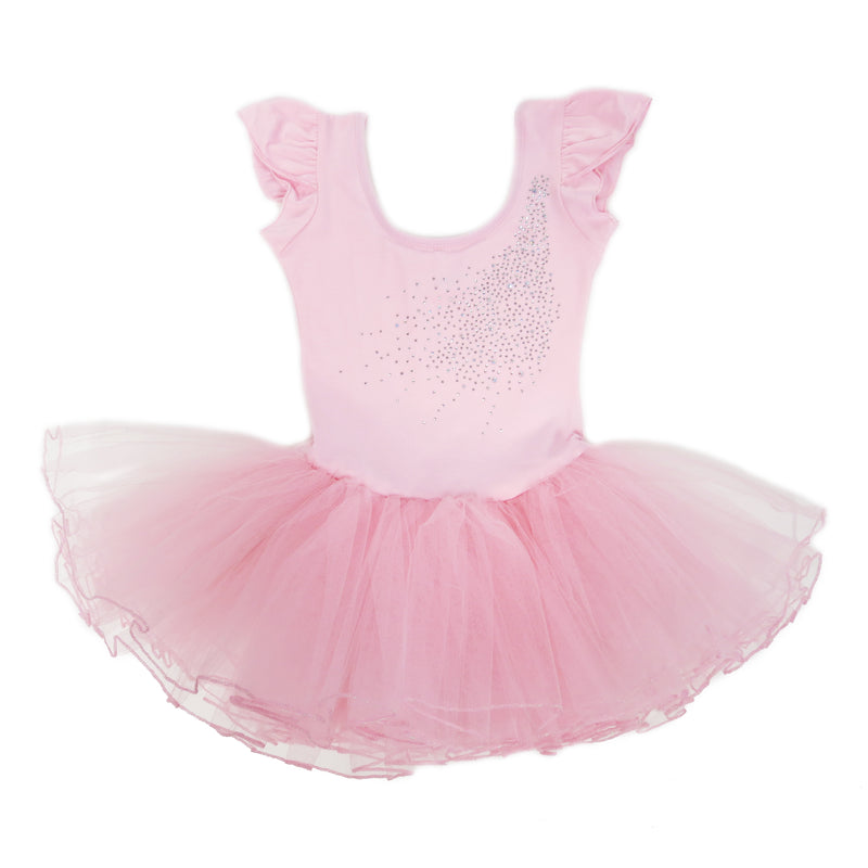 Pink Rhinestone & Bow Ballet Dress