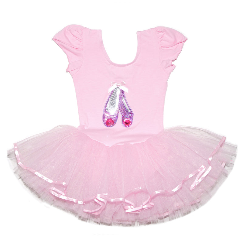 Pink Sequins Ballet Shoes Ballet Dress