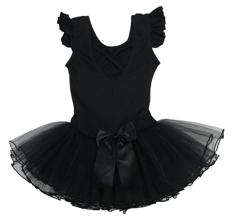Black Rhinestone Glitter Ballet Dress