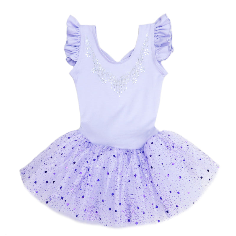 Lavender Rhinestone Skirted Ballet Dress