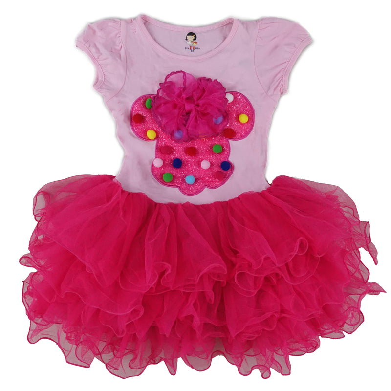 Pink & Hot Pink Minnie Bow Dress