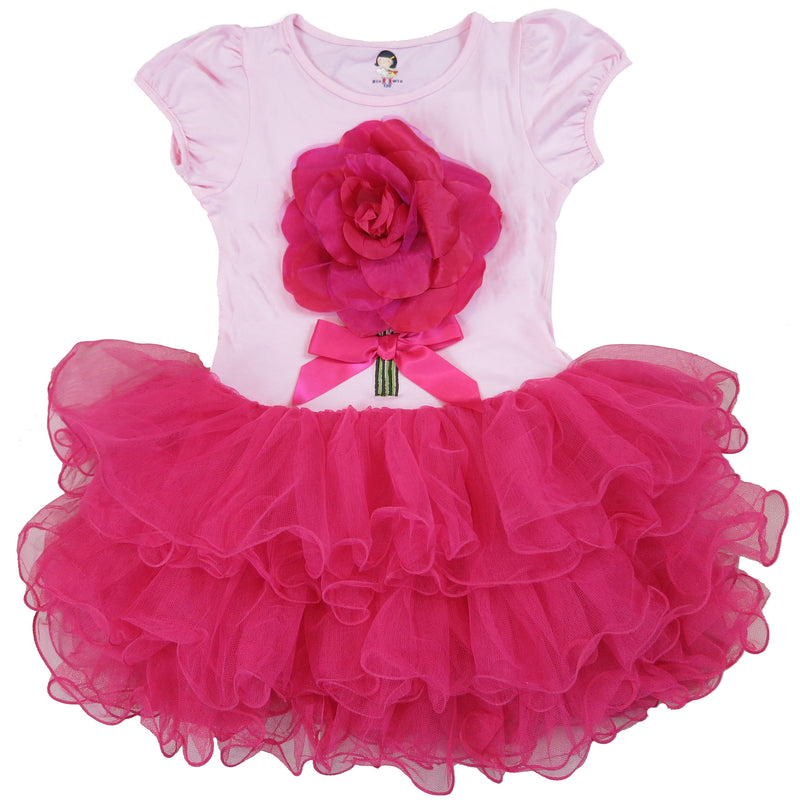 Pink 3-D Flower Dress