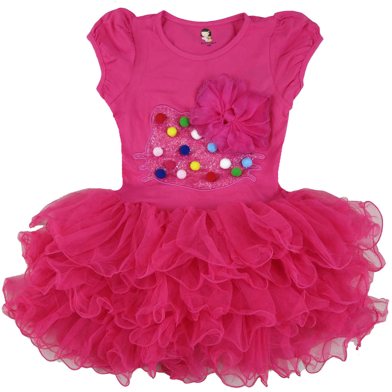 Hot Pink Kitty Bow Dress