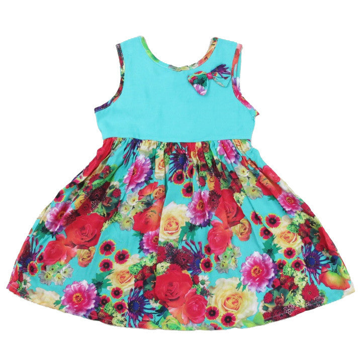 Green Floral Cotton Dress