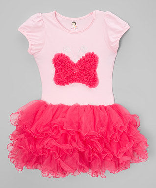 Pink & Hot Pink Butterfly Dress
